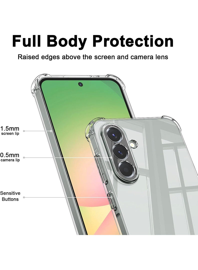 رفع القضية جراب شفاف لهاتف Samsung Galaxy A56 2025، غطاء هاتف محمول من مادة TPU ممتص للصدمات بزوايا معززة، جراب واقٍ ناعم ومرن وشفاف للغاية - Image 4