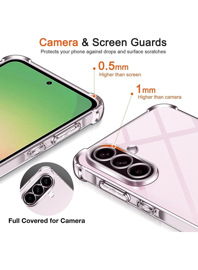 Case Up Samsung Galaxy A56 2025 Clear Case, Shock-Absorption TPU Cell Phone Cover with Reinforced Corners, Soft Flexible & Crystal Clear Protective Bumper Case - Image 2