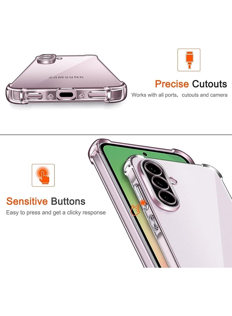 Case Up Samsung Galaxy A56 2025 Clear Case, Shock-Absorption TPU Cell Phone Cover with Reinforced Corners, Soft Flexible & Crystal Clear Protective Bumper Case - Image 4