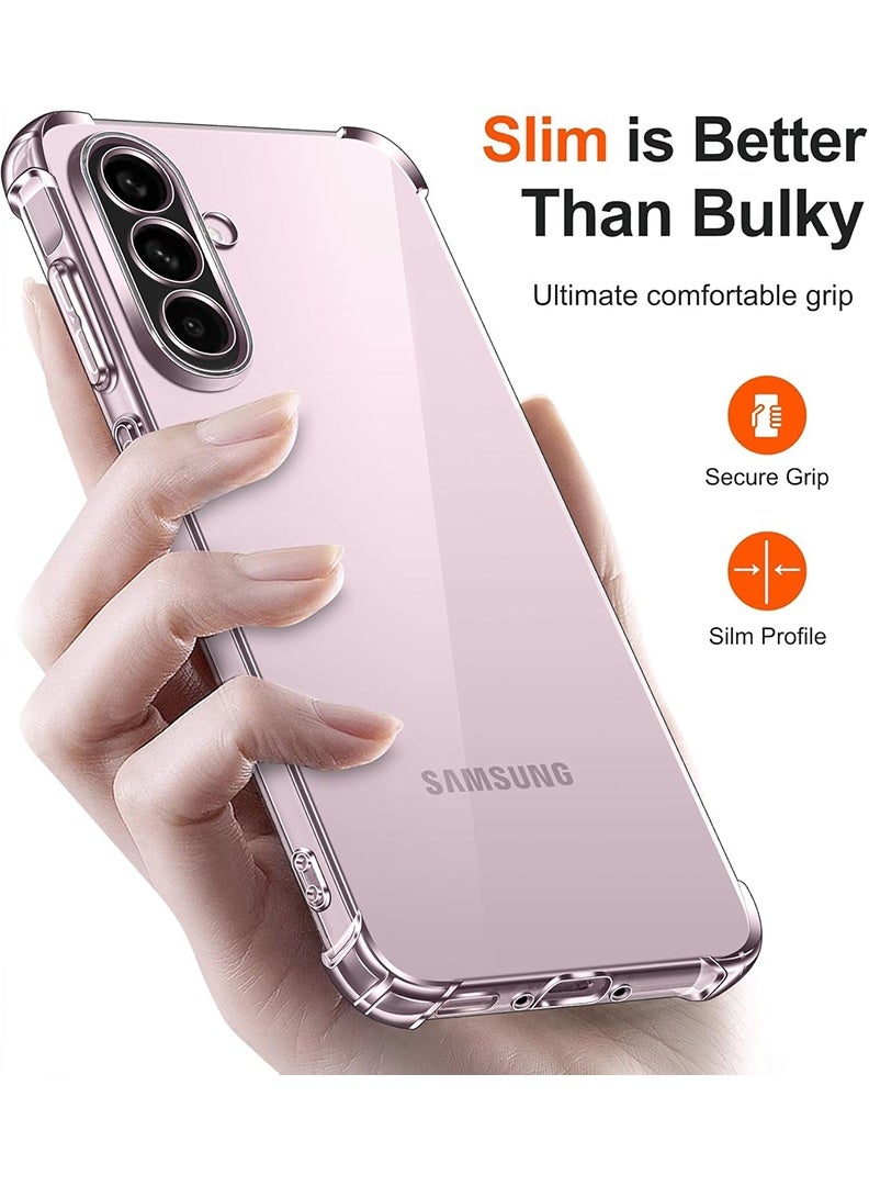Case Up Samsung Galaxy A56 2025 Clear Case, Shock-Absorption TPU Cell Phone Cover with Reinforced Corners, Soft Flexible & Crystal Clear Protective Bumper Case - Image 5