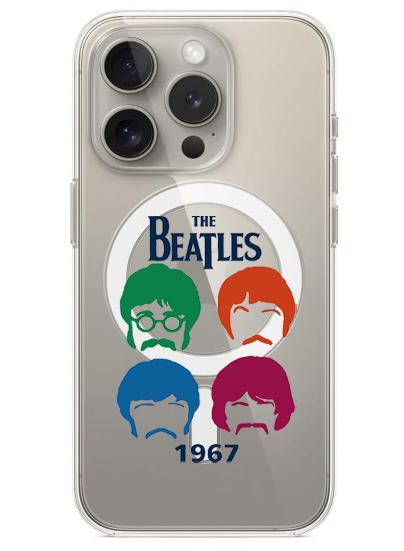 Theodor Magnetic Case for iPhone 15 Pro 6.1-inch Compatible with MagSafe Wireless Charging, Shockproof Phone Bumper Cover The beatles copy - Image 1