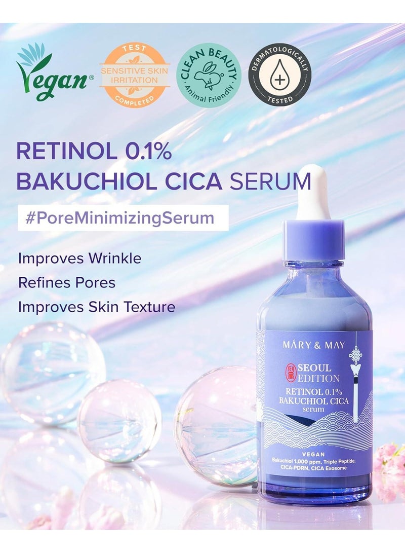 MARY & MAY Retinol 0.1% Bakuchiol Cica Serum 80ml - Image 3