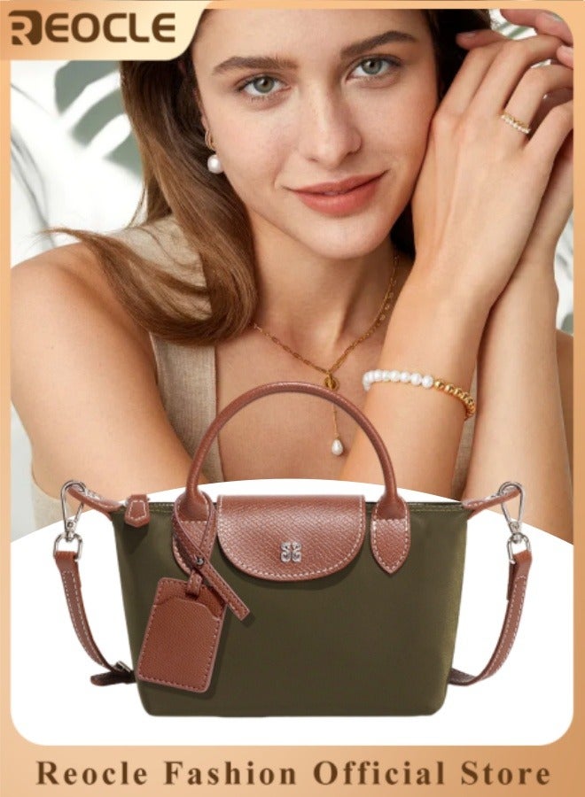 REOCLE Women's Shoulder Bag Crossbody Purse Messenger Bag Vegan Leather Ladies Clutch with Adjustable Strap Genuine Top Handle Handbags 