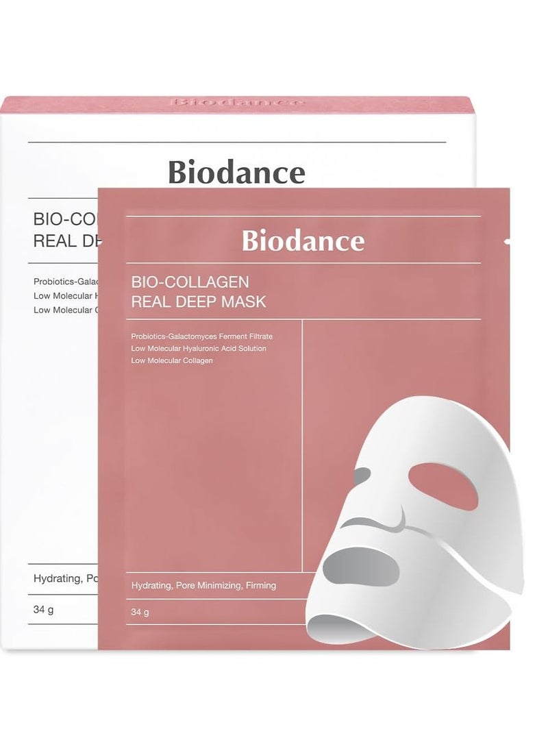 BIODANCE - BIODANCE Bio-Collagen Real Deep Mask, Hydrating Overnight Mask, Pore Minimizing, Elasticity Improvement | 34g x4ea - Image 1