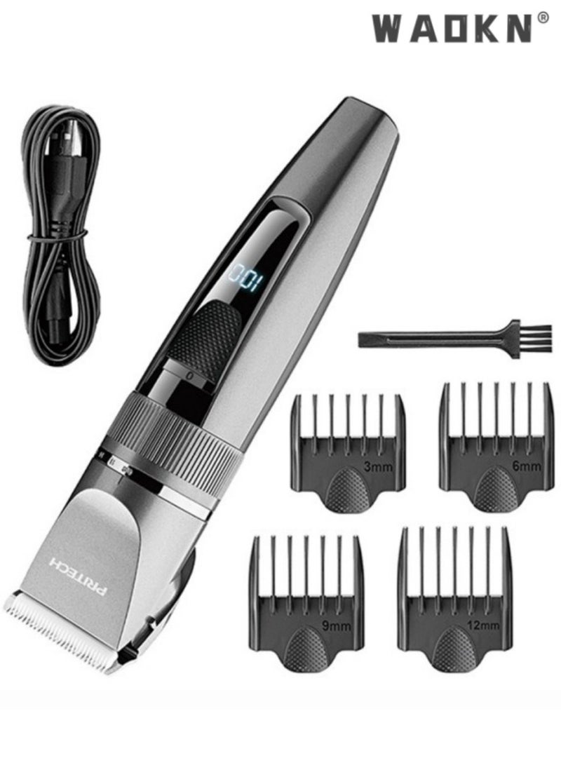 WAOKN Cordless Hair Clippers, Hair Trimmer for Men, Professional Hair Clipper | for Men with Digital Display for Bald Head Hair Cutting | Electric Hair Clipper Rechargeable | Cordless Electric Hair Clipper - Image 1