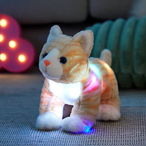 Glow Guards 14 Light up Kitty Stuffed Animal Soft Realistic Cat Plush Toy with LED Night Lights Glow Birthday Childrens Day Gifts for Toddler Kids - Image 5