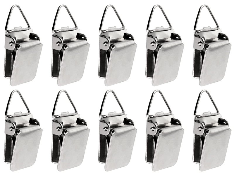 Wise Linkers Hanging Clips Pack of 10 Triangle Back Medium Power for Tapestry Small Rugs,Towel, Shawl and Paintings (Silver) - Image 1