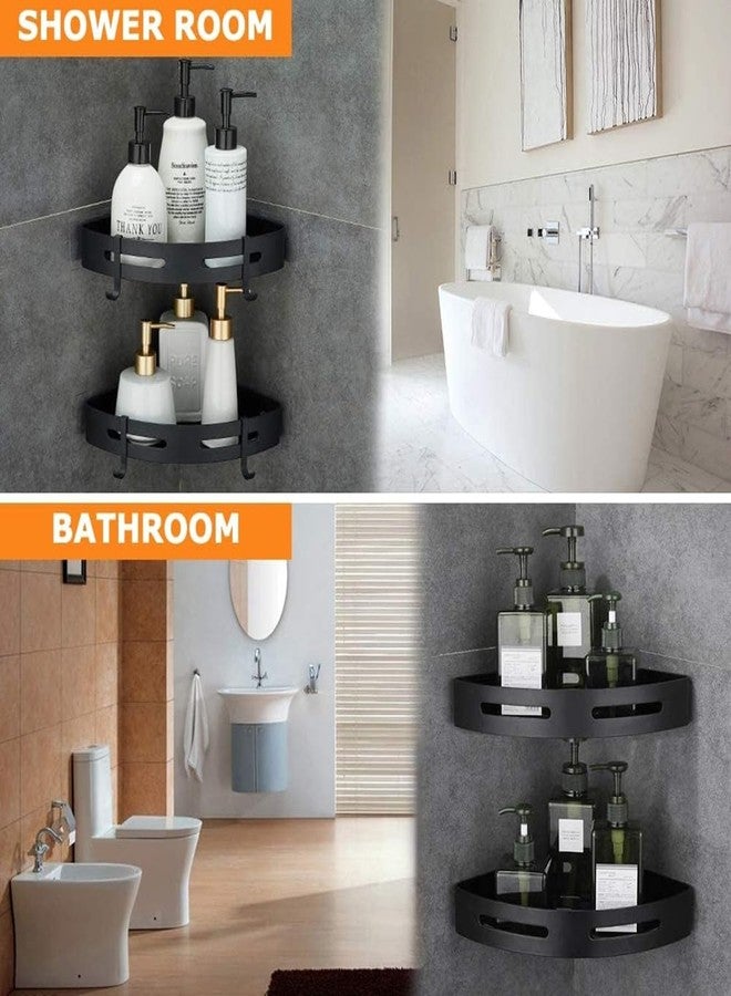 DODGE 'N WOLVES Pack of 3, Self Adhesive ABS Plastic Bathroom Corner Shelf for Wall Shelf Organizer Wall Mounted Bathroom Shelves Rack Holder Stand for Bathroom Organiser Without Drill - Image 3
