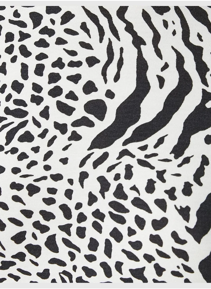 KOTON Long Sleeve Patterned T-Shirt