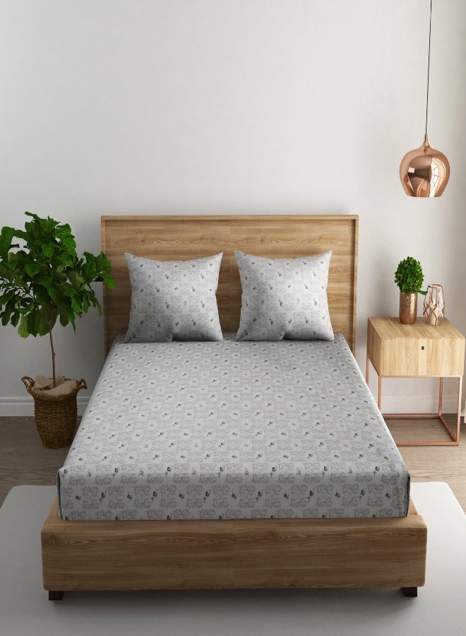 RISHAHOME 3-Piece 180 TC Cotton Bedsheet Set Queen Size – Premium Printed Collection with 2 pillow case - Image 2