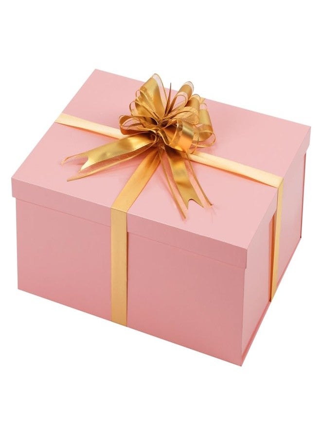 UoeRing Pink Large Gift Box 1Pcs 15x12x6 inch,luxury Gift Box with Lid for Birthday Christmas Valentine's Day Mother's Day (Includes Pull Bows,Card,Envelope,Filler - Image 1