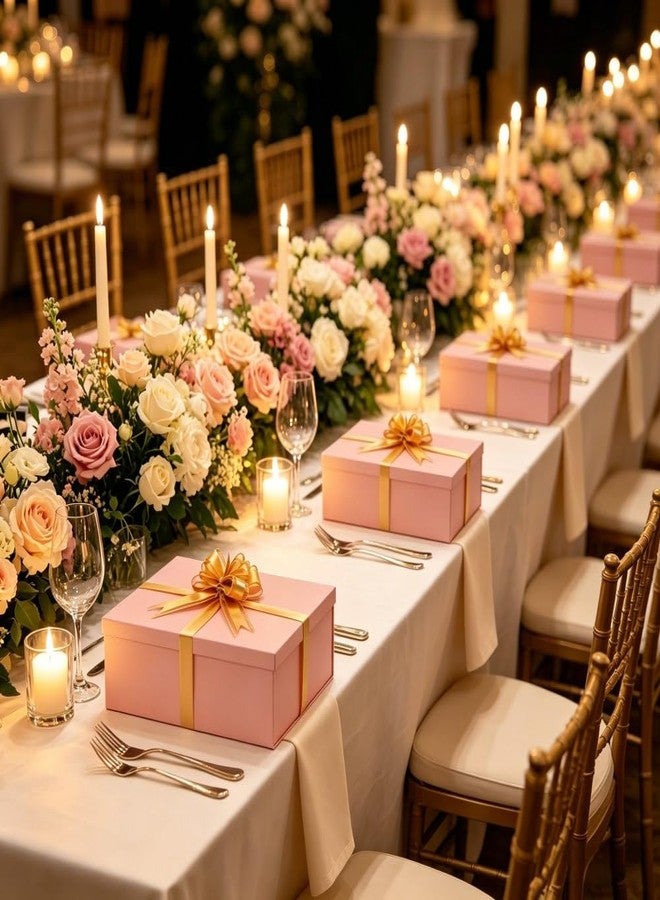 UoeRing Pink Large Gift Box 1Pcs 15x12x6 inch,luxury Gift Box with Lid for Birthday Christmas Valentine's Day Mother's Day (Includes Pull Bows,Card,Envelope,Filler - Image 5