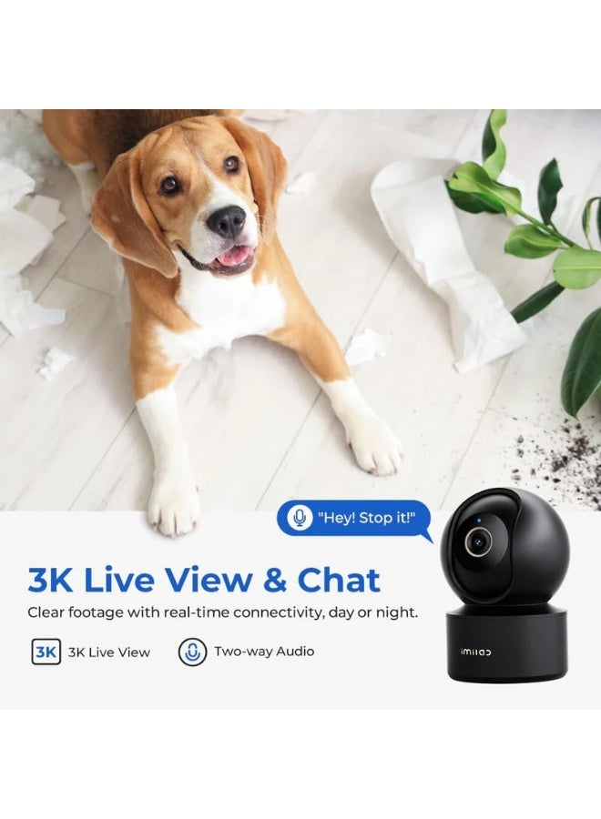 IMILAB C22 3K WiFi Indoor Security Camera | 360° Rotation | Two-Way Audio | Color Night Vision | Motion, Human & Noise Detection | App Control | Plug-in Design - Image 4