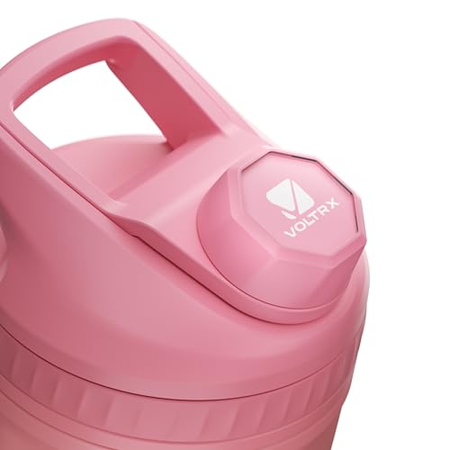 VOLTRX ChillMix Shaker Bottle Insulated Stainless Steel USB C Rechargeable Electric Protein Shake Mixer Shaker Cups for Protein Shakes and Meal Replacement Sunset Rose 16 oz - Image 3