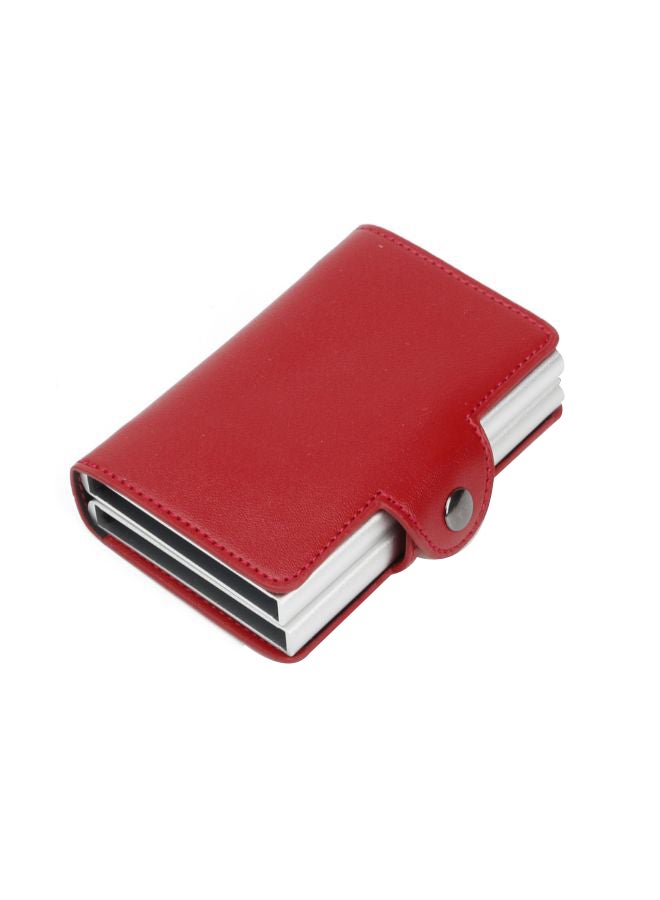 Anti Theft Automatic Smart Card Holder Red - Image 1