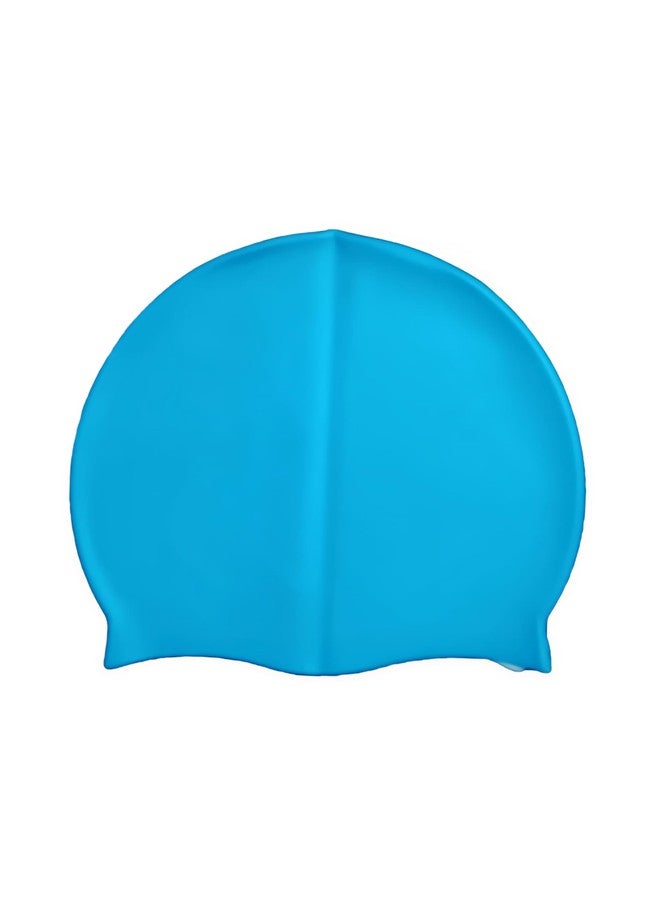 HYORTS H HYORTS Silicone Swimming Cap, Unisex, Free Size, Blue, Hair Protection, Hydrodynamic Fit, for Pool and Open Water Use - Image 2
