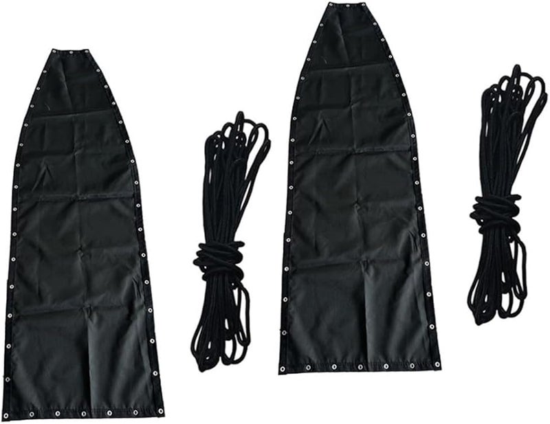 Black Replacement Seat Cover For Textilene Hanging Swing Chair 2pcs Without Pockets - Image 2