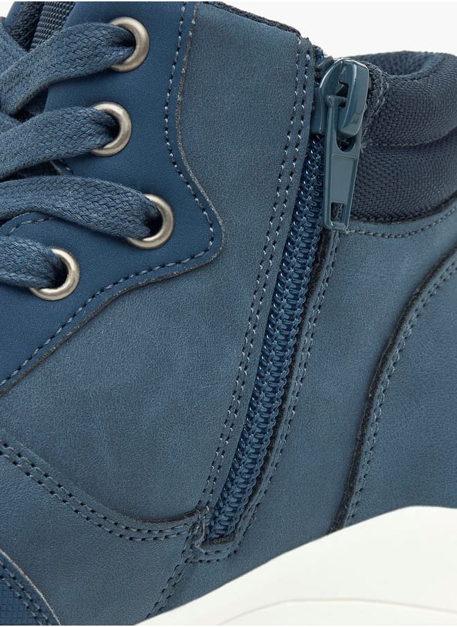 LBL by Shoexpress Boys Panelled High Cut Boots with Zip Closure  - Image 4