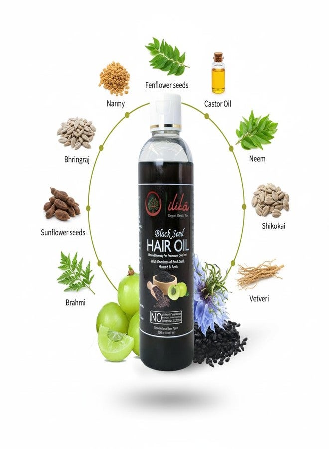 ILIKA Black Seed Hair Oil with Mustard & Amla | Controls Premature Greying, Boosts Hair Growth & Scalp Health | 100% Natural & Chemical-Free | Men & Women | 200ml - Image 3