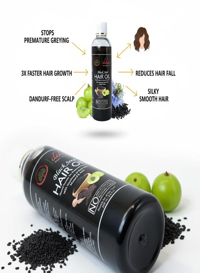 ILIKA Black Seed Hair Oil with Mustard & Amla | Controls Premature Greying, Boosts Hair Growth & Scalp Health | 100% Natural & Chemical-Free | Men & Women | 200ml - Image 2