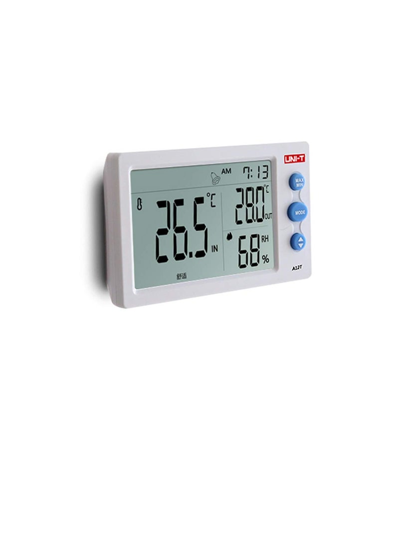 UNI-T Hanging Wall Table Mounted High Precision Indore/Outdoor Digital Thermo Hygrometer with Clock - UNI-T  - Image 1