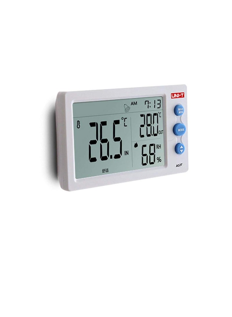 UNI-T Hanging Wall Table Mounted High Precision Indore/Outdoor Digital Thermo Hygrometer with Clock - UNI-T  - Image 2