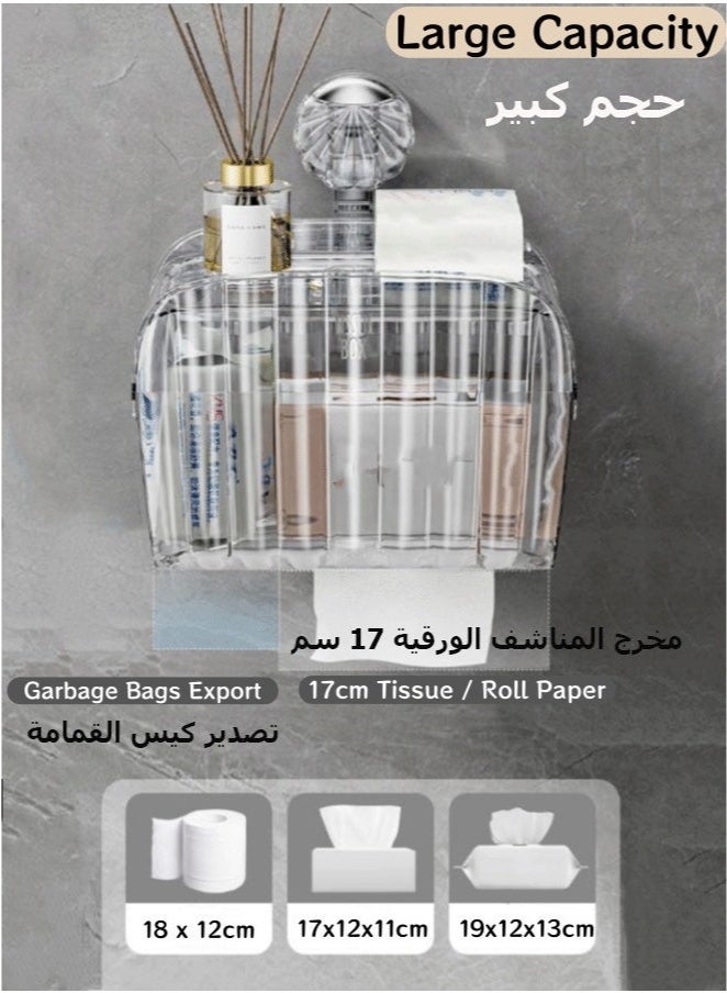 Tissue Box Cover Holder,Napkin Storage Box for Living Room Bedroom Bathroom Office Car - Image 3