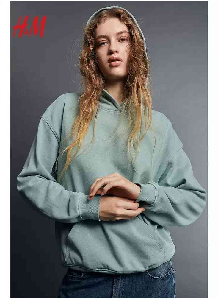 H and M - HM New Casual And Fashionable Loose Printed Hoodie - Image 1