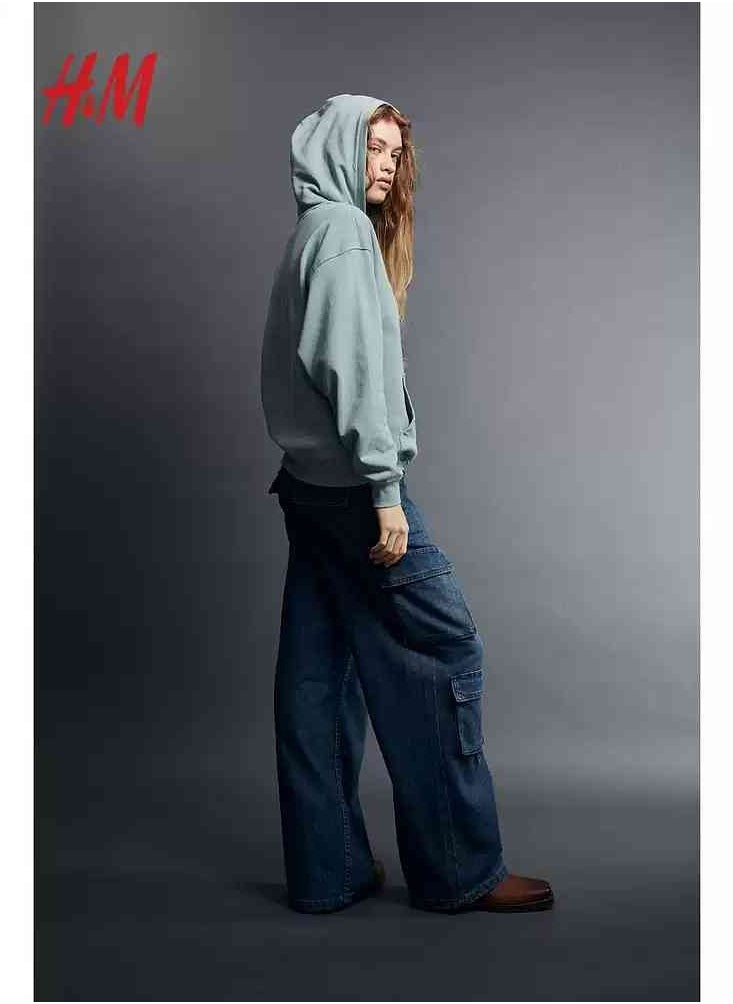 H and M - HM New Casual And Fashionable Loose Printed Hoodie - Image 1
