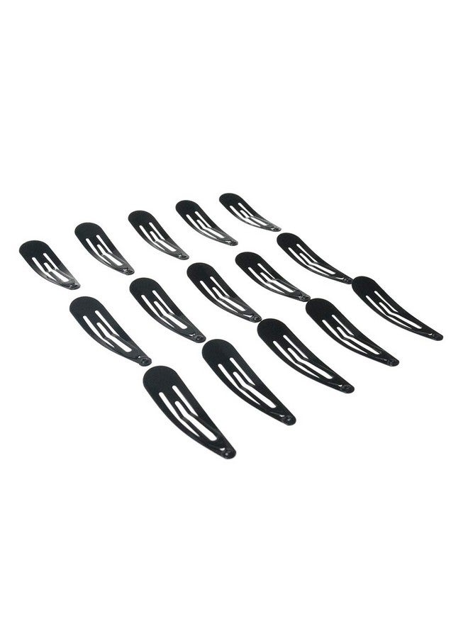 120 Pack 2 Inch Black Color Barrettes Women Metal Snap Hair Clips Accessories