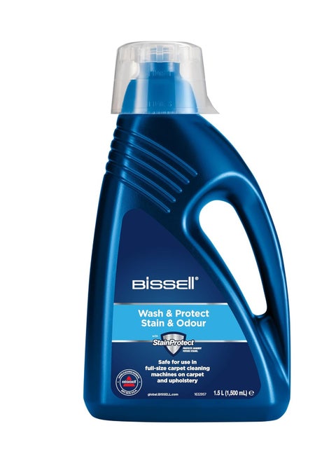 Wash & Protect Formula | For Use With All Leading Upright Carpet Cleaners | Stain Protect  1.5L For House, Cars Carpets 1.5L