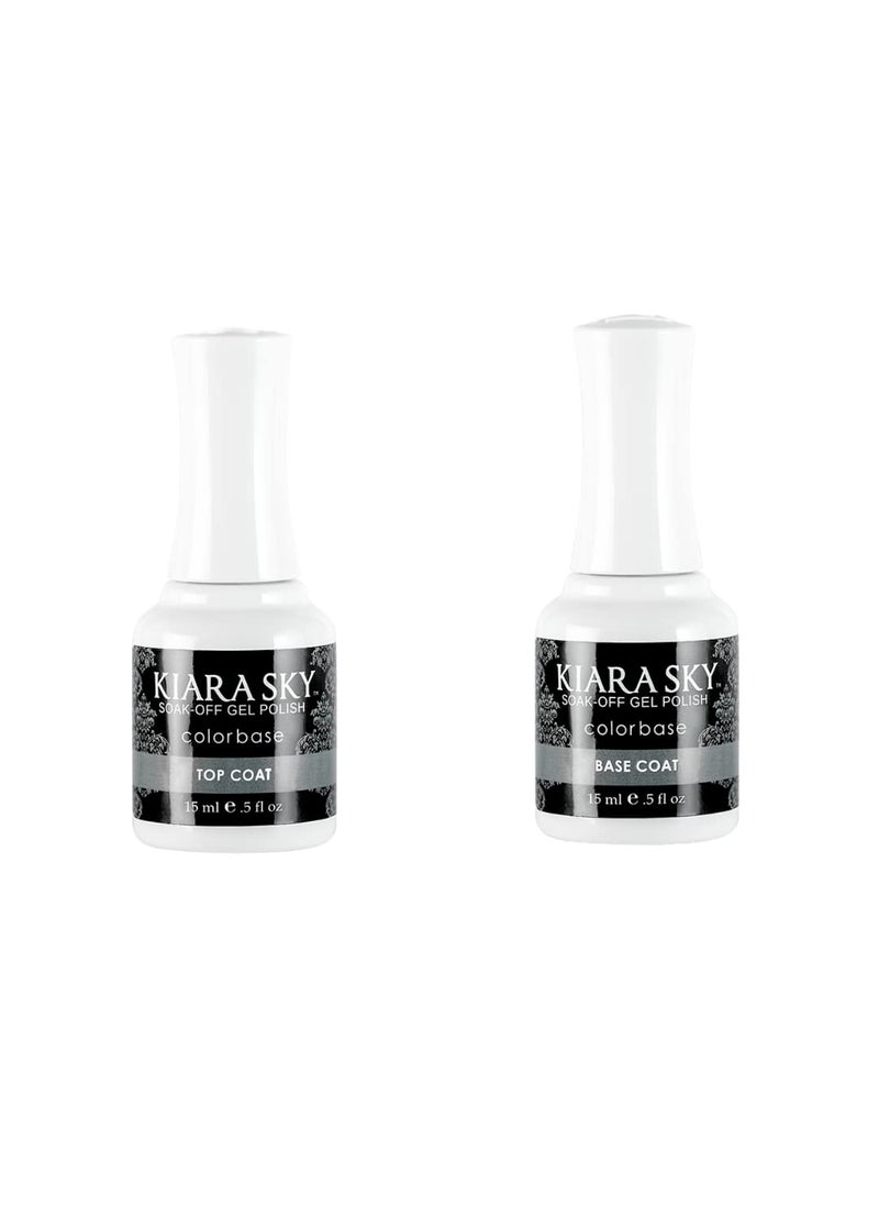 KIARA SKY - KIARA SKY Soak Off Gel Polish 0.5 fl oz (Top Coat + Base Coat Duo) - Image 1