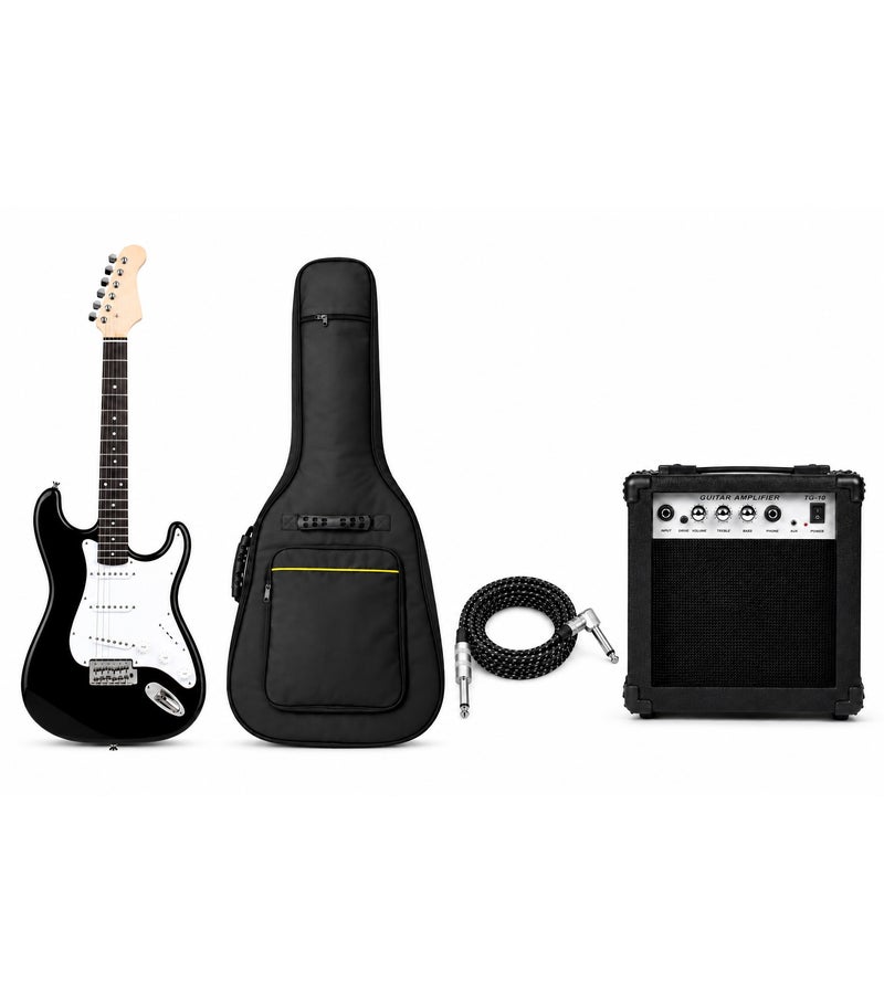 Megarya Electric Guitar Starter Kit, 6-String Black Electric Guitar with SSS Pickups, TG-10 Practice Amplifier, Gig Bag & Instrument Cable, Beginner Guitar Bundle for Home Practice & Lessons - Image 2