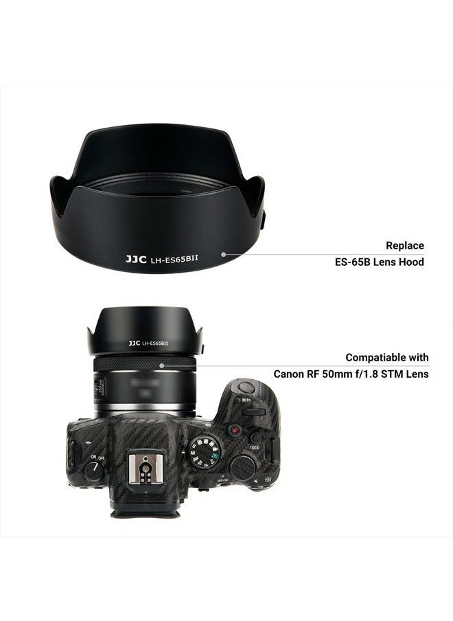 JJC - Tulip Flower Lens Hood for Canon RF 50mm f/1.8 STM on EOS R6 R5 RP R Camera, Reversible Lens Shade Replace Canon ES-65B Lens Hood, Compatible with 43mm Filters and 43mm Lens Cap - Image 1