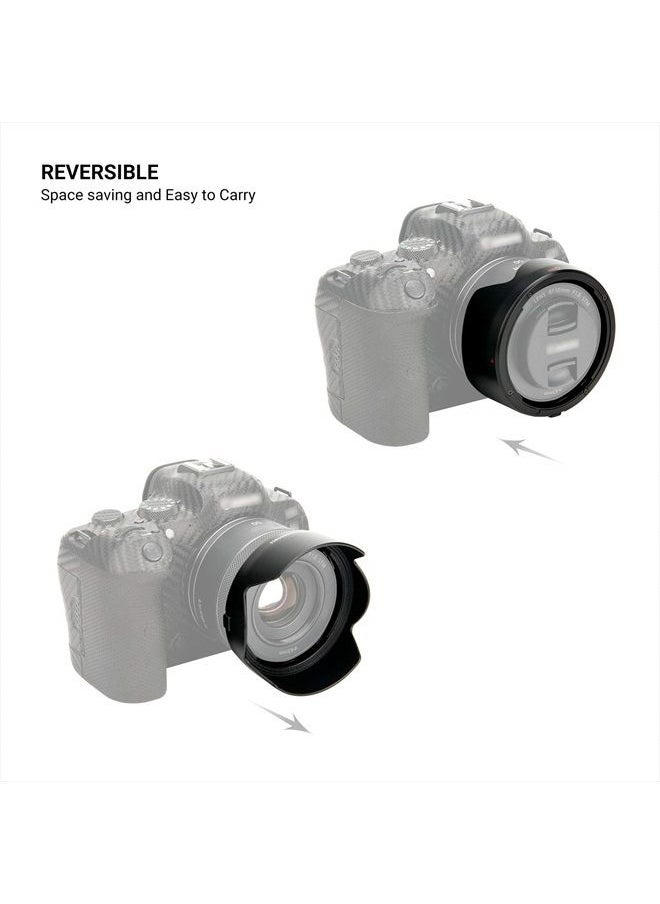 JJC - Tulip Flower Lens Hood for Canon RF 50mm f/1.8 STM on EOS R6 R5 RP R Camera, Reversible Lens Shade Replace Canon ES-65B Lens Hood, Compatible with 43mm Filters and 43mm Lens Cap - Image 1