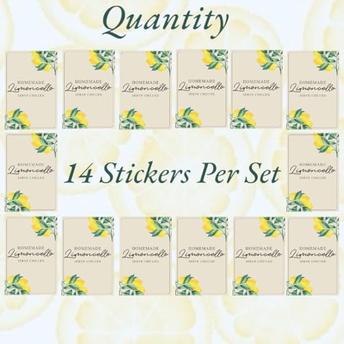 Joyful Artistry Limoncello Labels - 14 Rectangular 2"x3" Lemoncello Stickers for Homemade Limoncello Bottles 4oz, 8oz, 12oz, 16oz (Rectangular) - Image 3
