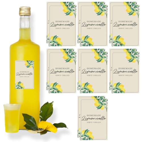 Joyful Artistry Limoncello Labels - 14 Rectangular 2"x3" Lemoncello Stickers for Homemade Limoncello Bottles 4oz, 8oz, 12oz, 16oz (Rectangular) - Image 1