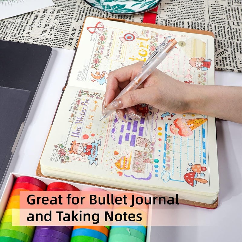 KASTWAVE Glitter Gel Pens, 16 Colors Retractable Sparkle Gel Pen Set 0.7Mm Fine Tip Colored Journaling Pens For Coloring Books, Drawing, Journaling, Doodling Office School Art Supplies - Image 5