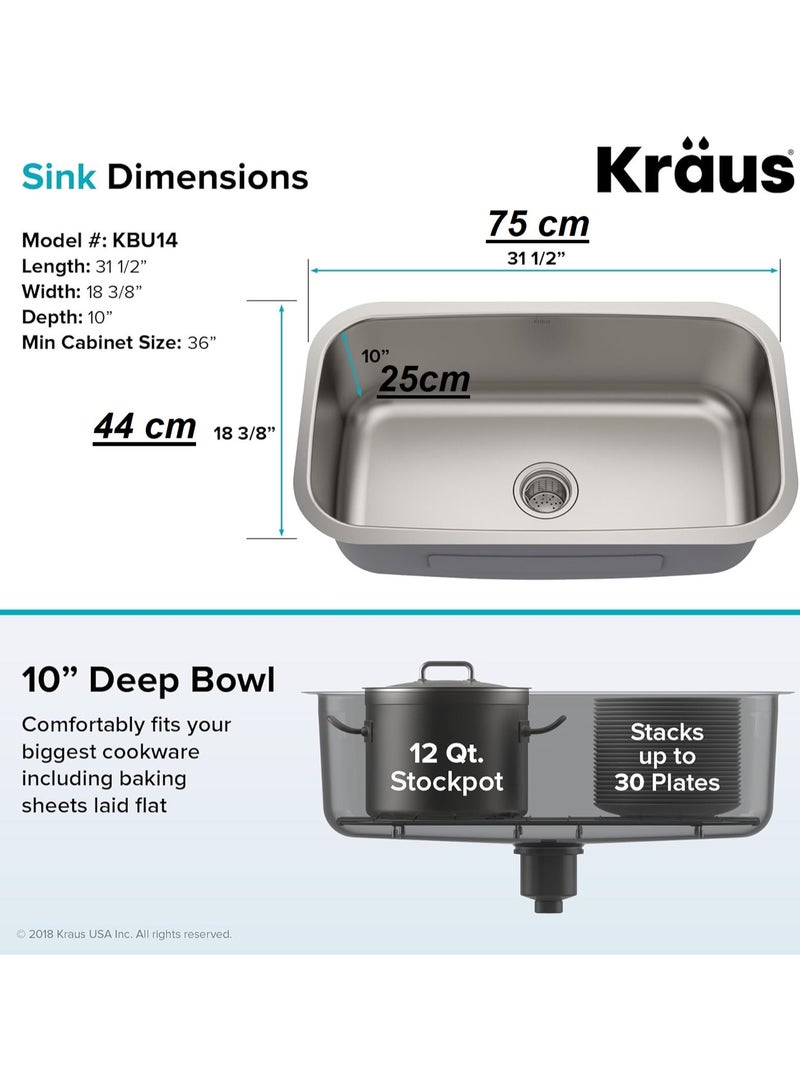 حوض مطبخ تقيل ستانلس مقاس  75×44 سم. 1 ملم) - Image 4