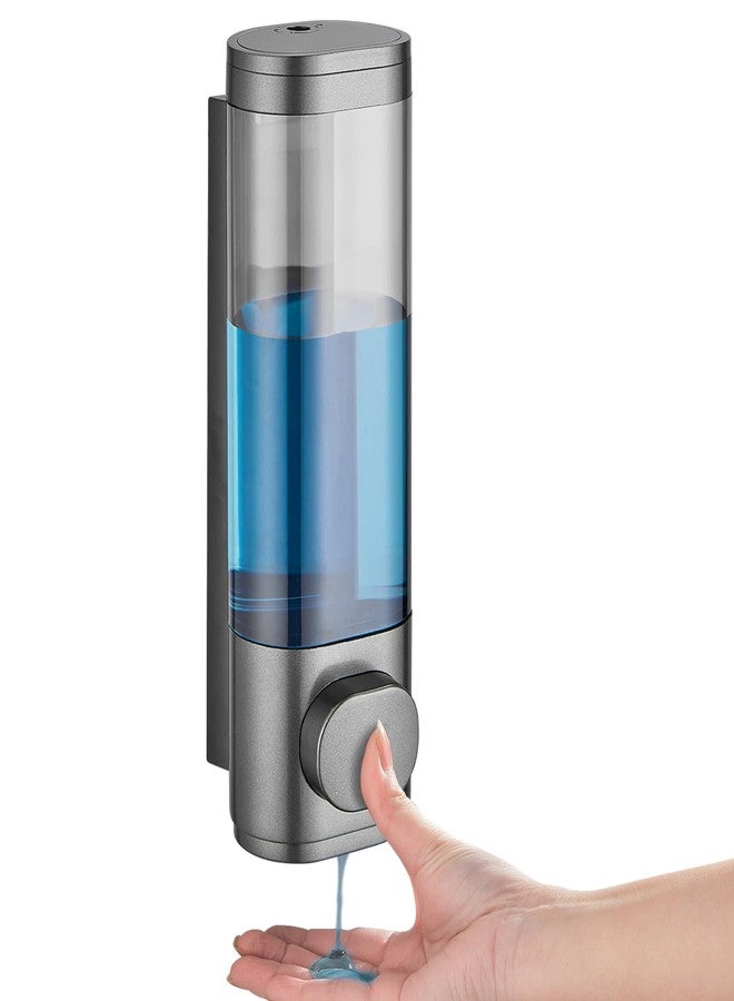 pollock Shampoo and Conditioner Dispenser 1 Chamber No Drill, Shower Soap Pump Dispenser Wall Mounted, Body Wash Dispenser for Shower, Shower Gel Dispenser Shampoo Holder for Bathroom (Gungrey 1 Chamber) - Image 1