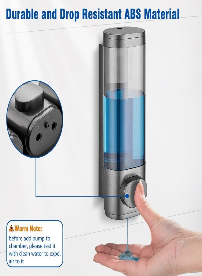 pollock Shampoo and Conditioner Dispenser 1 Chamber No Drill, Shower Soap Pump Dispenser Wall Mounted, Body Wash Dispenser for Shower, Shower Gel Dispenser Shampoo Holder for Bathroom (Gungrey 1 Chamber) - Image 3