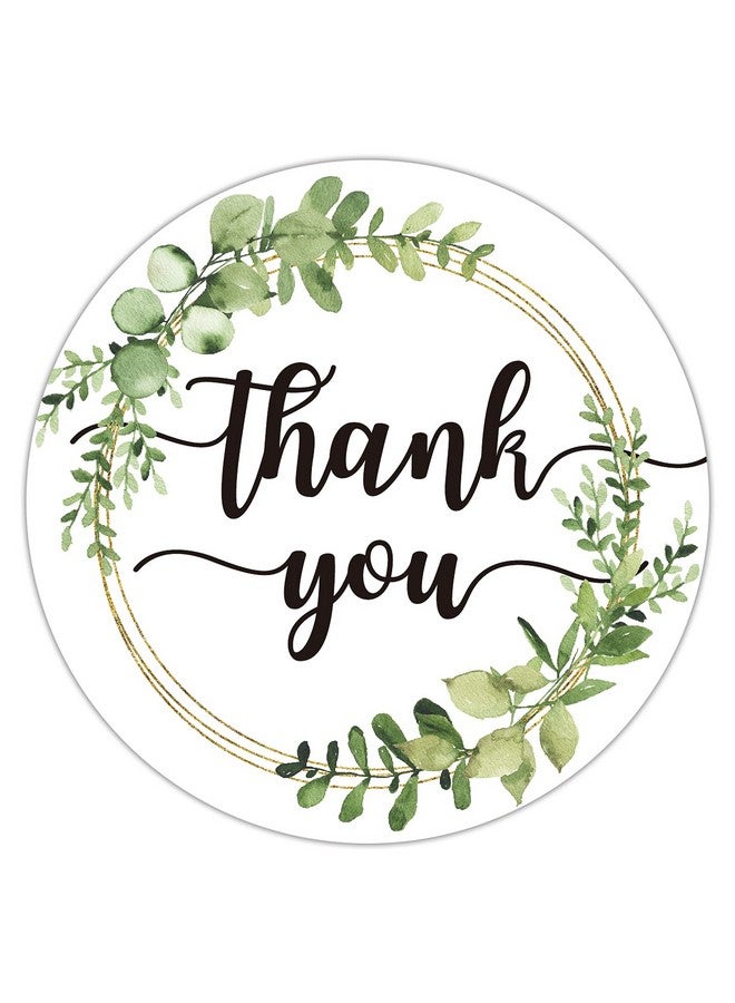 EKSPLODI 50 Greenery Thank You Stickers Favor Stickers Thank You Labels For Baby Shower Wedding Small Business Bakeries Handmade Goods 2 Inches. - Image 1
