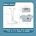 SHUOXUKE for Adjustable White Display Stand with 2Piece Doll Outfit Sweater Hat for 17cm Dolls Cute 3Piece Accessories Set - Image 4