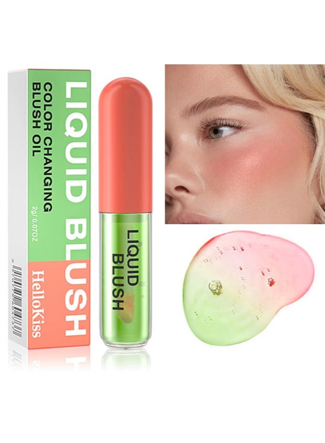 HelloKiss Liquid Blush- Color Changing Blush Oil, Natural Hydration, Comfortable and Long-Lasting Makeup, Natural qi blood-Natural Look #01 - Image 1