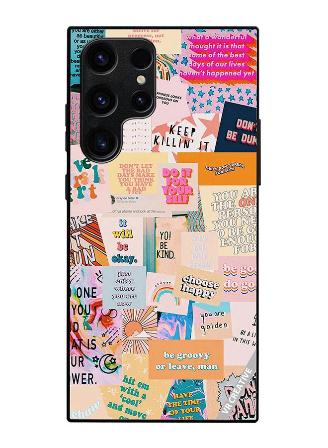 Protective Case Cover For Samsung Galaxy S25 Ultra Multiple Quotes Design Multicolour