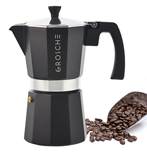 GROSCHE Milano Stovetop Espresso Maker Moka Pot 6 espresso Cup - 9.3 oz, Silver - Cuban Coffee Maker Stove top coffee maker Moka Italian espresso greca coffee maker brewer percolator - Image 5