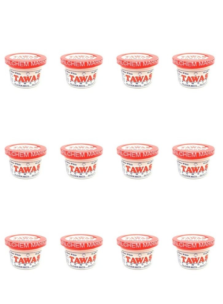 Snow White Tawas Deodorant Powder 50gm x 12pcs Red