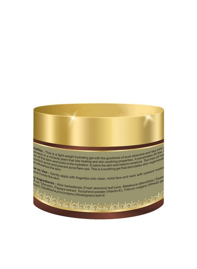 Body Gold Pure Hydrating Gel - Aloe Vera & Tea Tree it Locks in hydration,Stimulates skin regeneration,Soothes the skin,Skin healing properties,Refreshing 50gm(GL-01) - Image 2