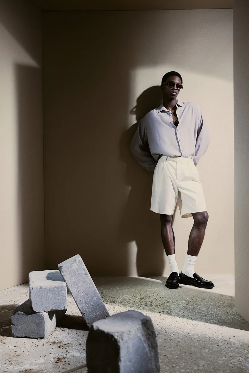 اتش اند ام شورت بيرمودا بقصّة مريحة من التويل