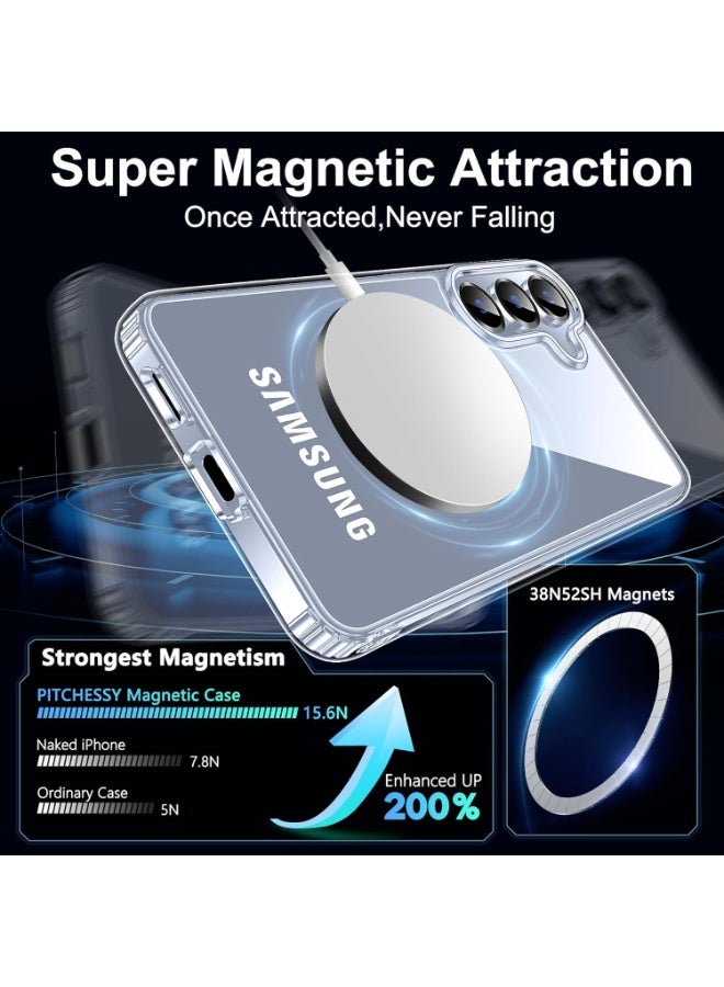 YJS Samsung Galaxy S25 Case Cover Support Wireless Charging Case with Tempered Glass 9D Full Coverage High Responsive Glass for Samsung Galaxy S25 6.2-inch - Image 5